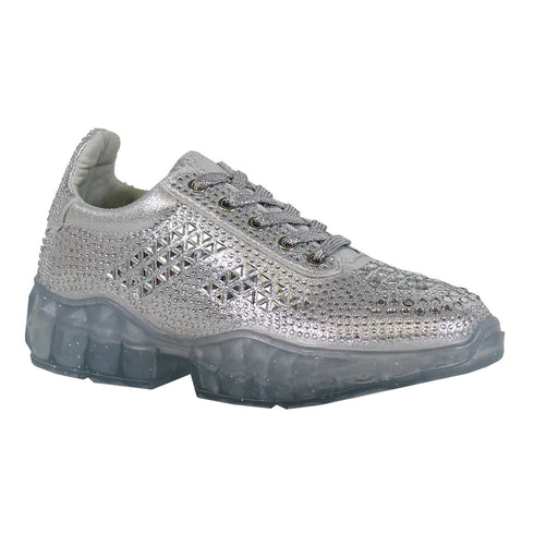 Bedazzled | fashion sneakers (silver)